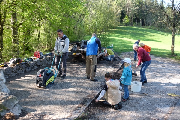 an der Arbeit